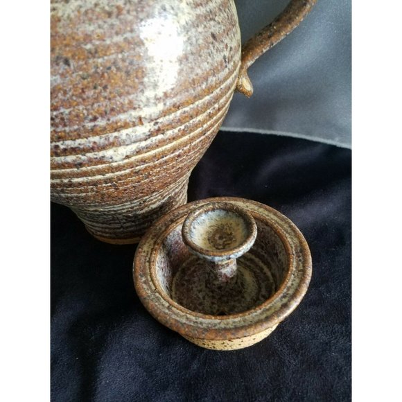 Vintage 1970's Carla Dunaway early Studio Pottery Tea Pot 10" high signed - Picture 6 of 10